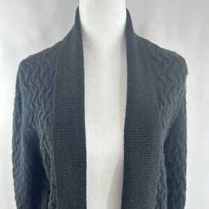 Croft & Barrow Classic Black Cable Knit Cardigan – Medium